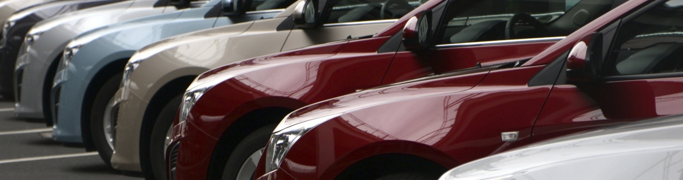 Fleet management row of cars